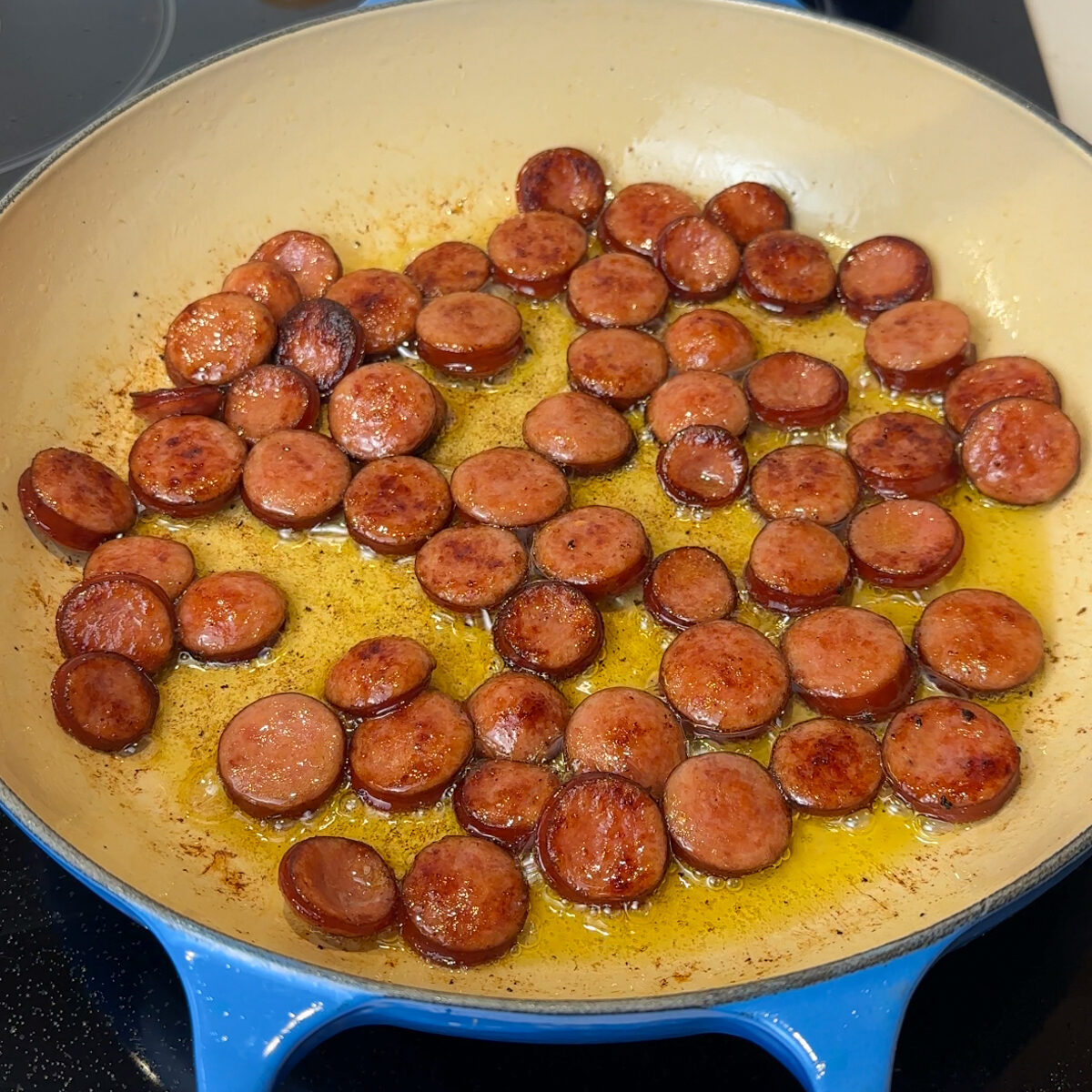 Cook the sausages & set aside!