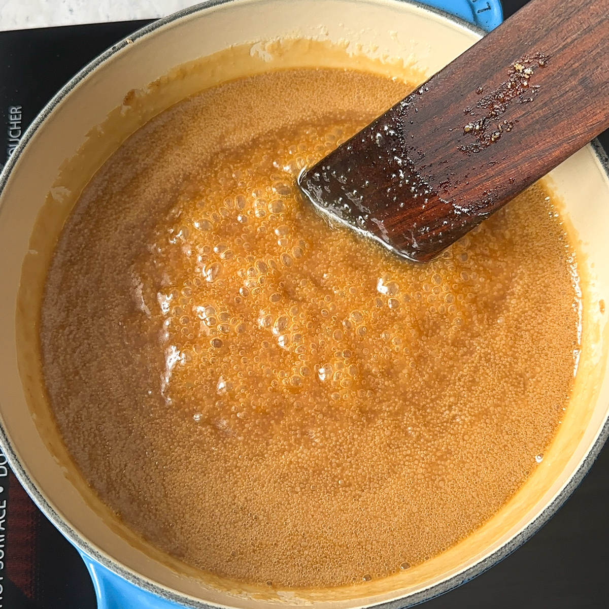 Make the toffee sauce!