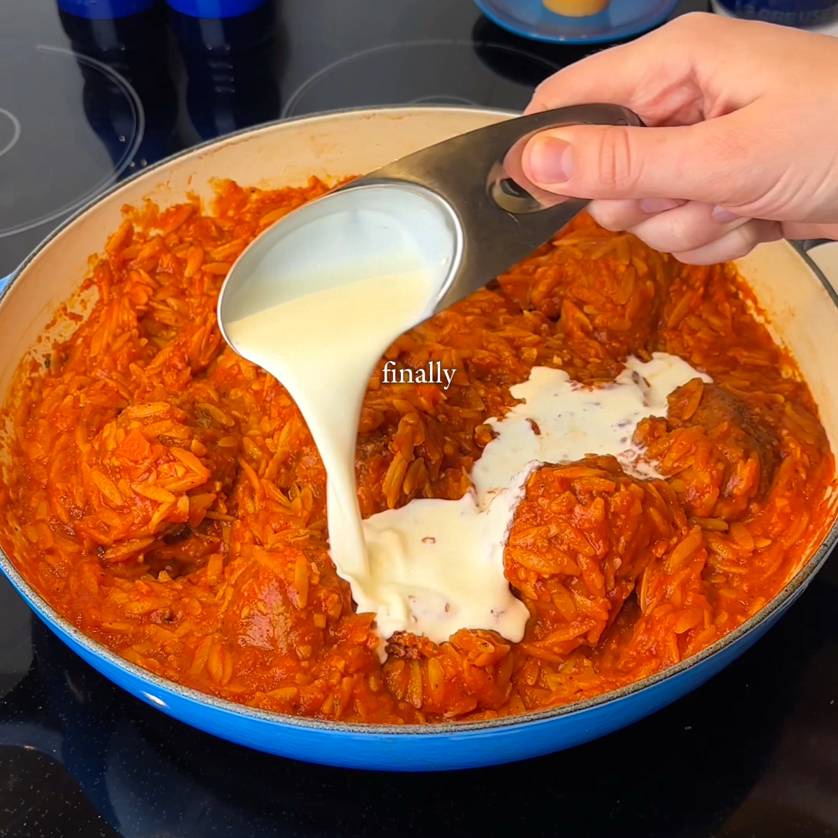 Pour in a splash of heavy cream!