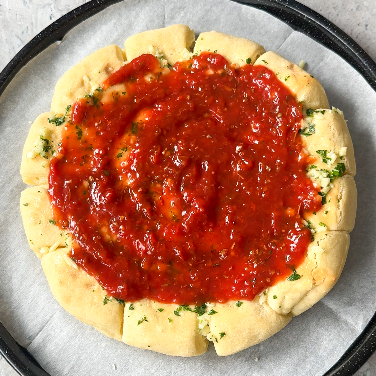 Add the tomato base!
