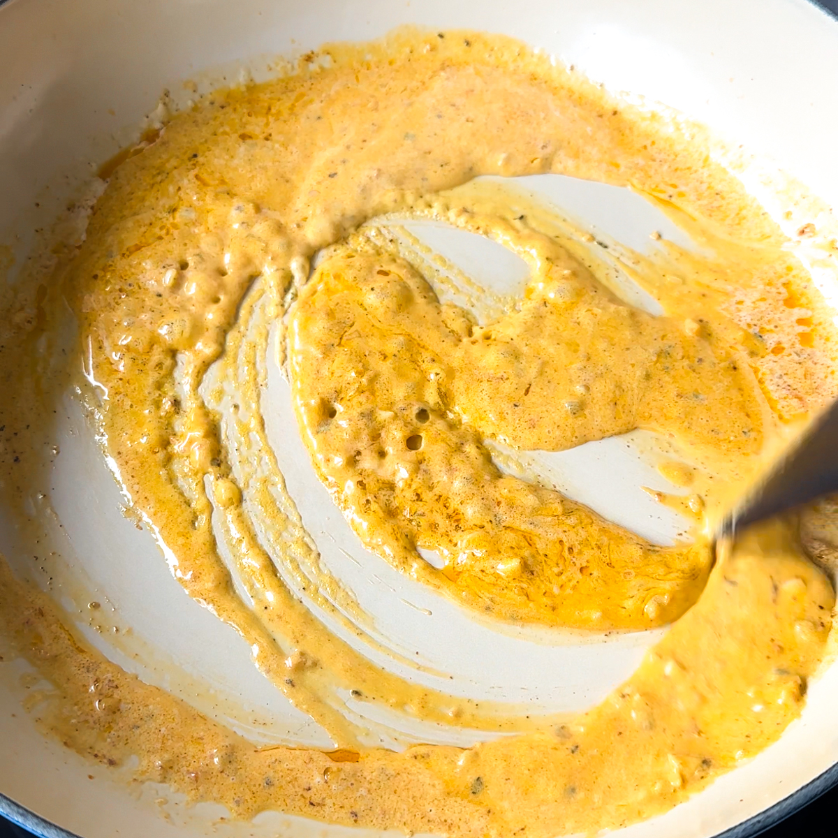 Build the cheesy parmesan sauce!