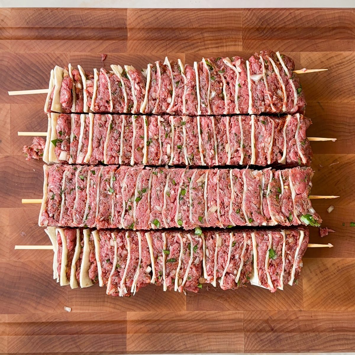 Make the kebabs, watch video for steps!