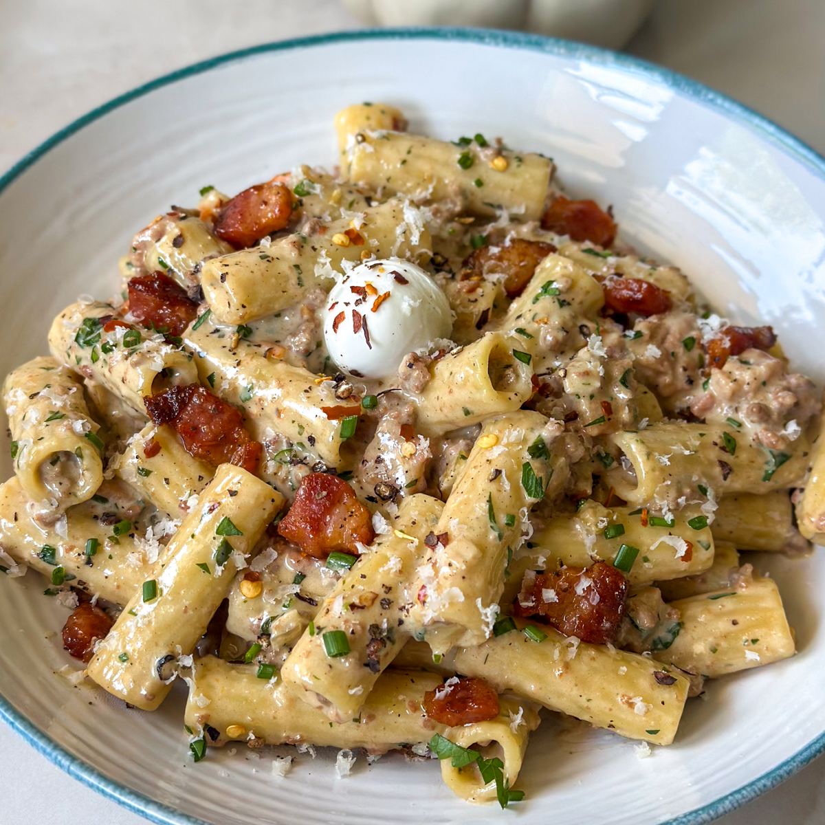 white bolognese