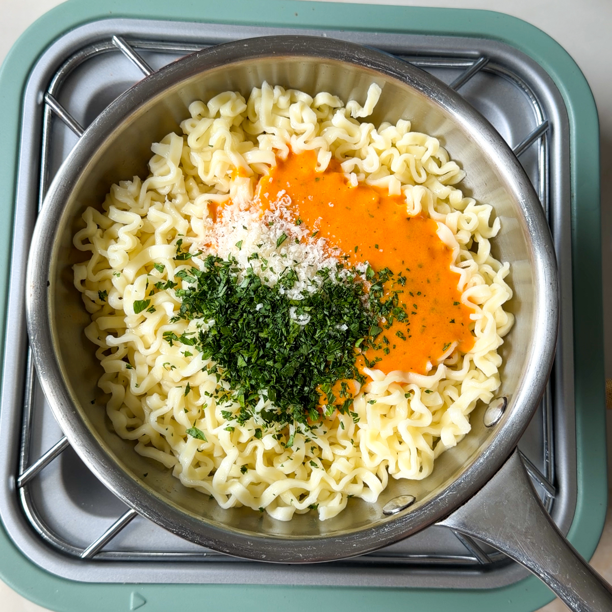 Add everything to a pan & mix it all up!
