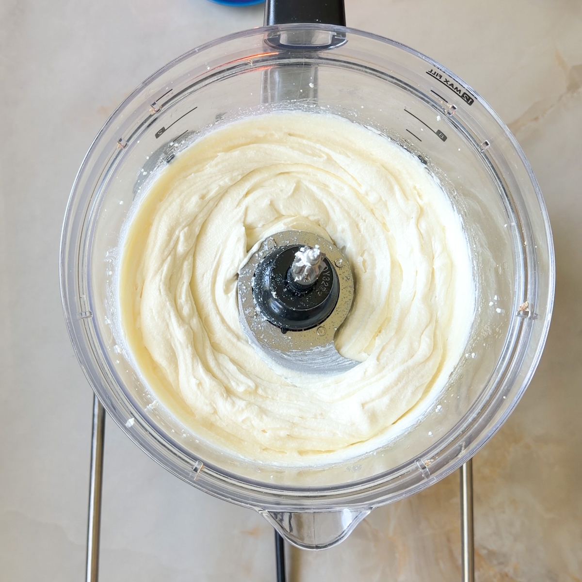 Whip in the ricotta with olive oil & salt!