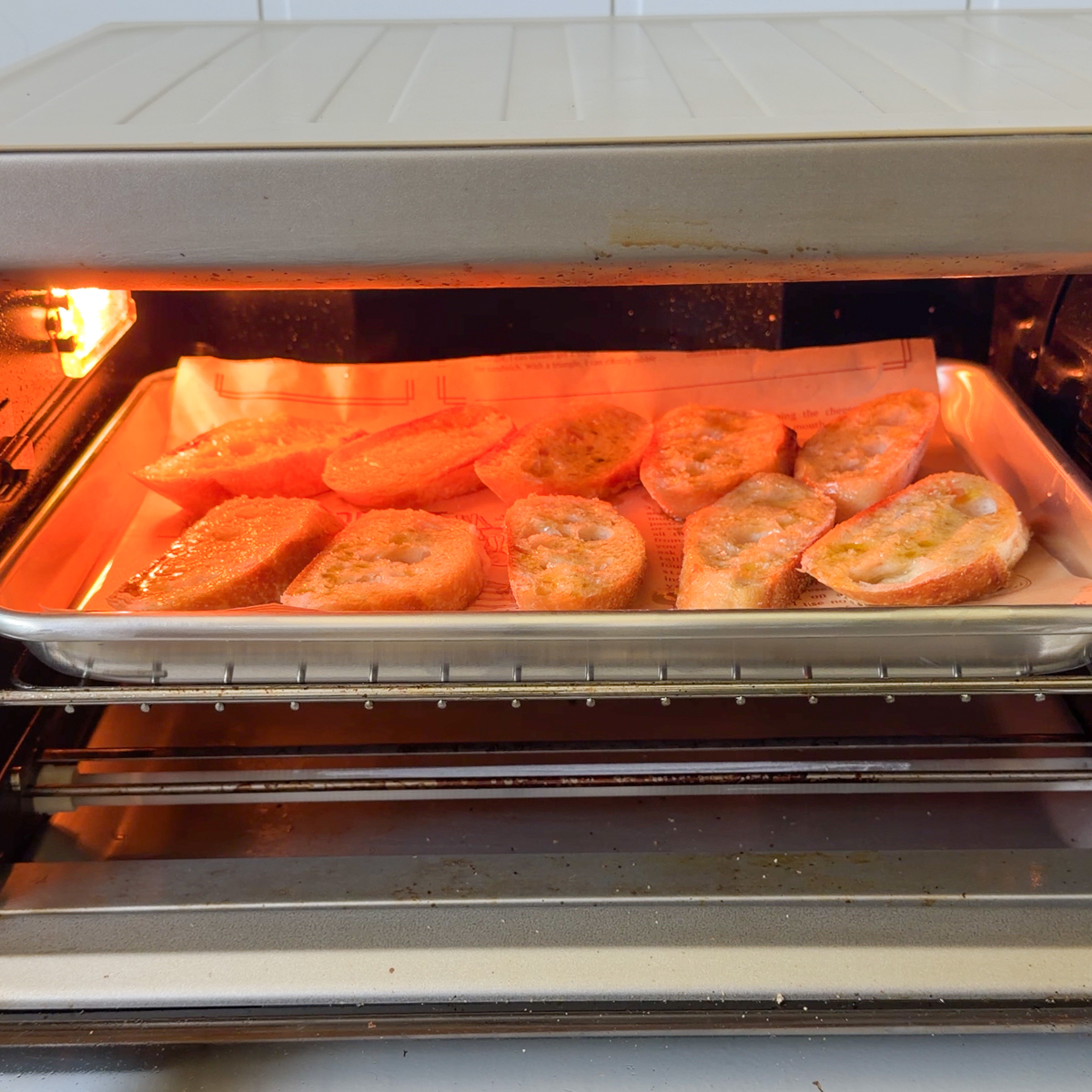Toast the crostinis!