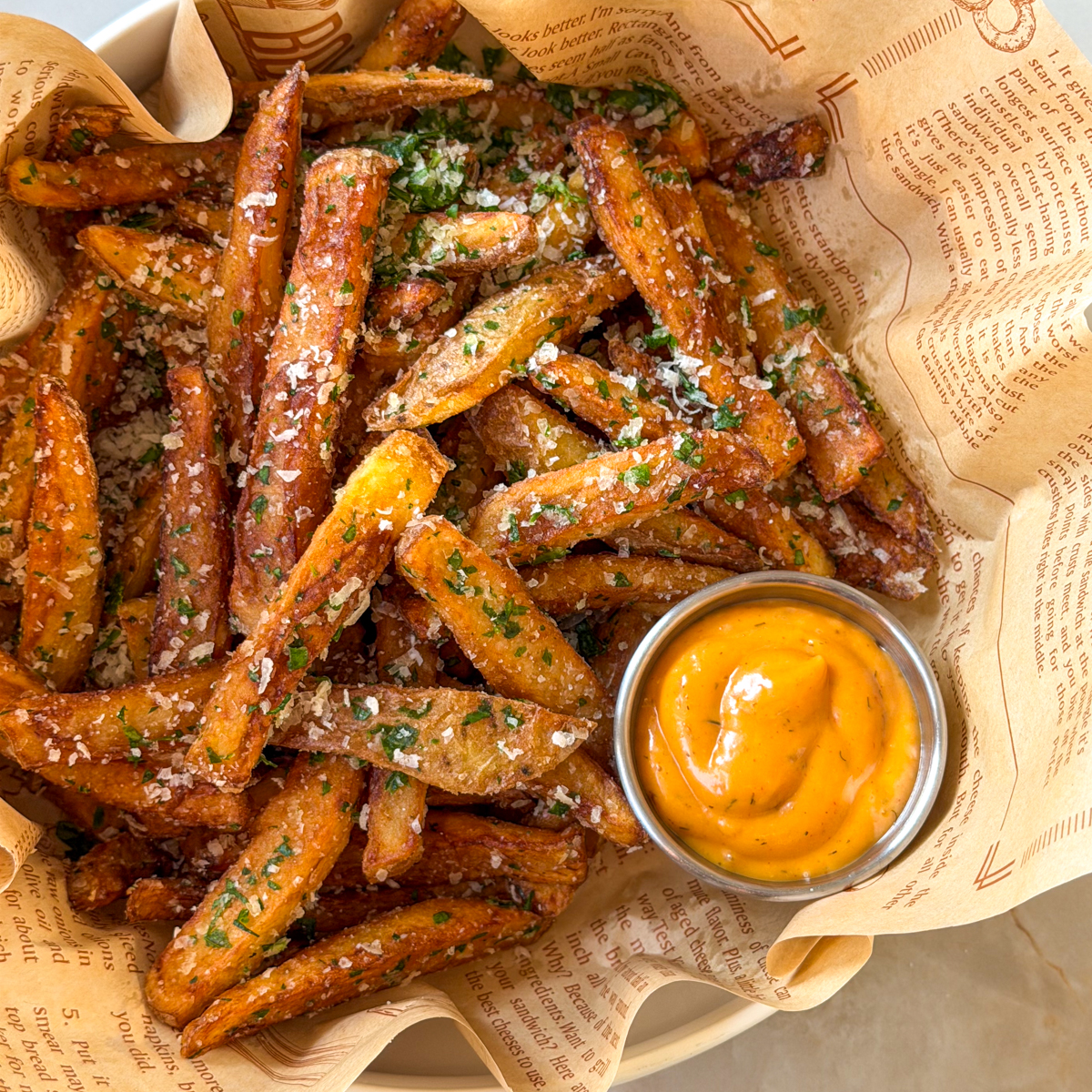 garlic parmesan french fries