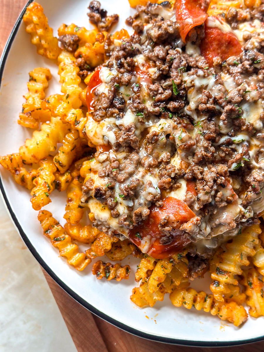 loaded fries with ground beef