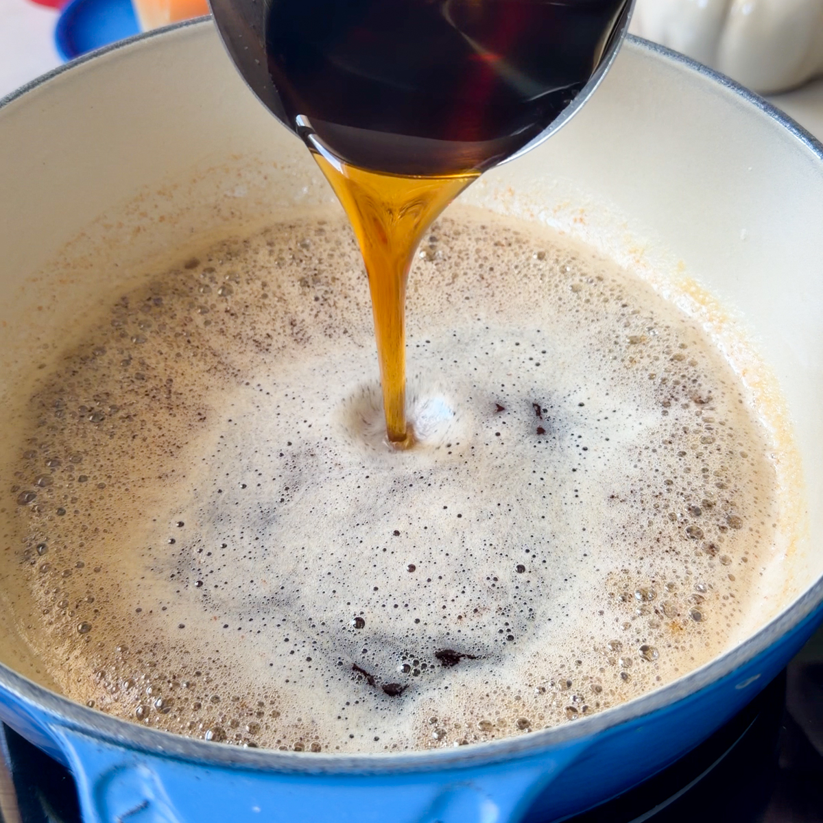 Add in the maple syrup!