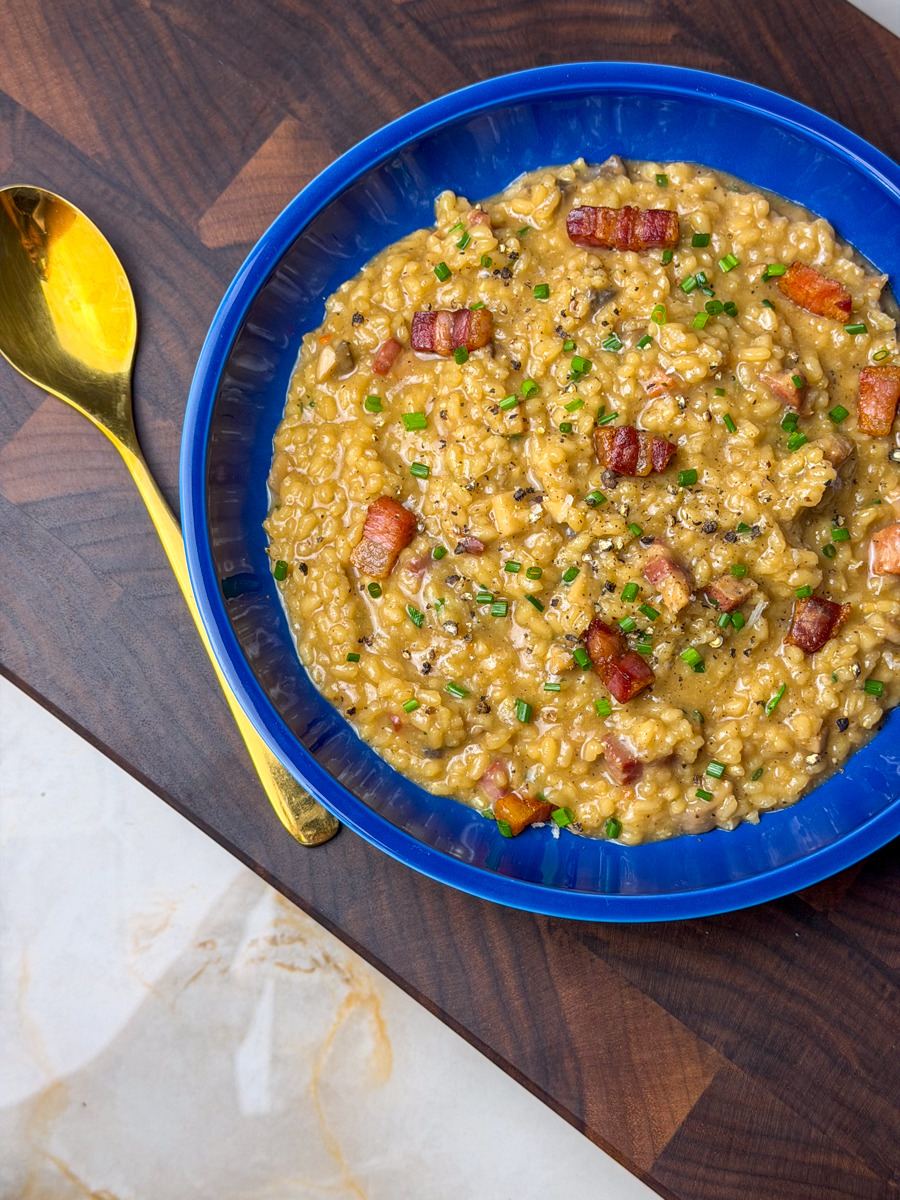 bacon risotto
