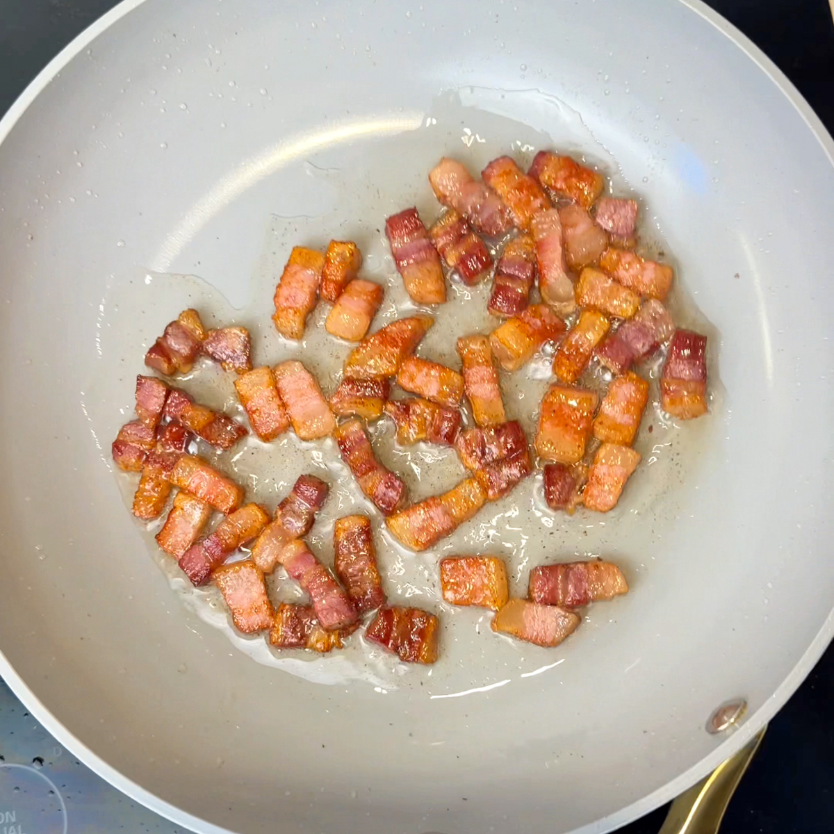 Fry the bacon & set aside!