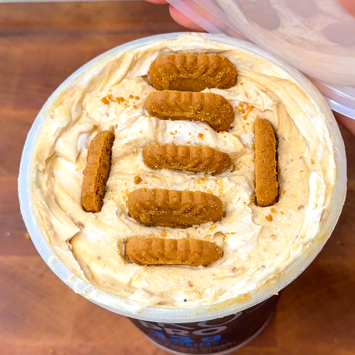 Add the biscoff cookies & chill!