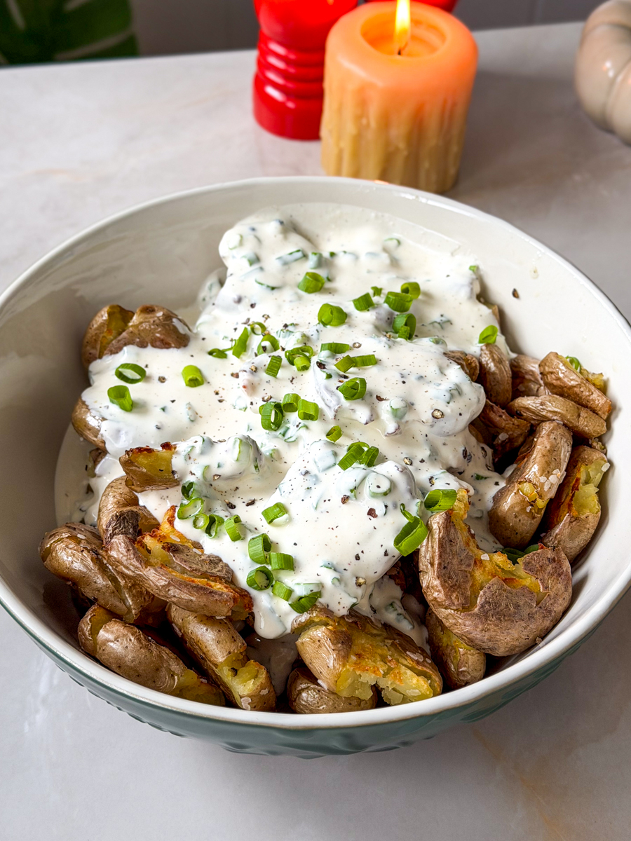 crispy smashed potatoes